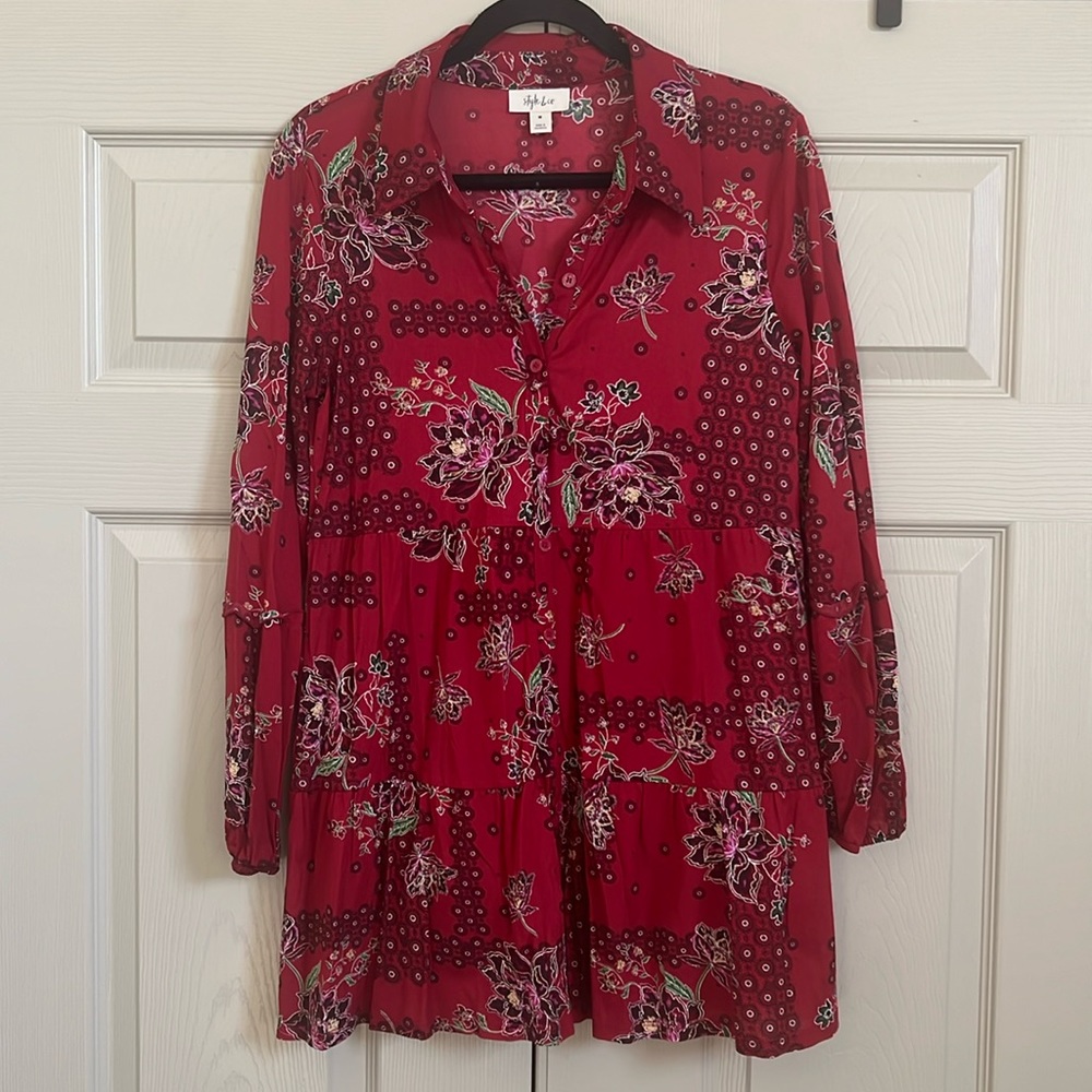 Style & Co ruffle mini dress